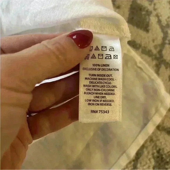 House of Harlow REVOLVE Linen Embroidered Top Medium White - Picture 12 of 12